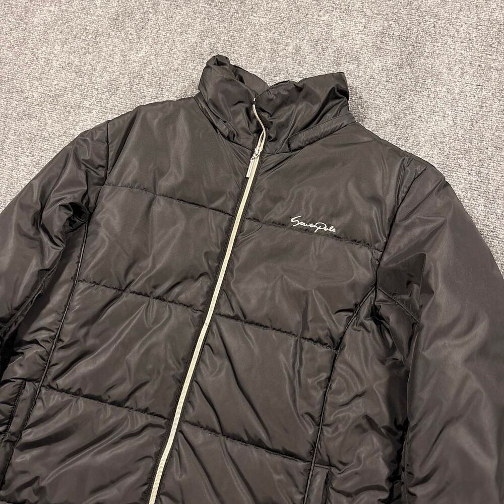 vintage early 2000s southpole women’s black full zip puffer jacket